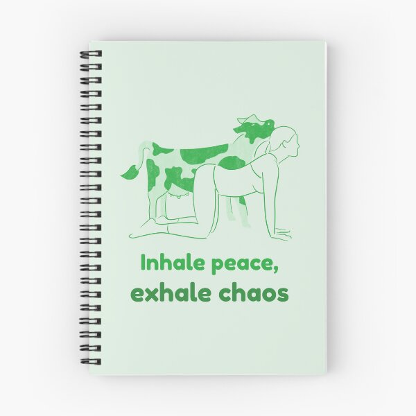 Item preview, Cow Yoga Pose Bitilasana – Inhale Peace Exhale Chaos Mindful Breathing Yoga Design designed and sold by WellspringXflow.