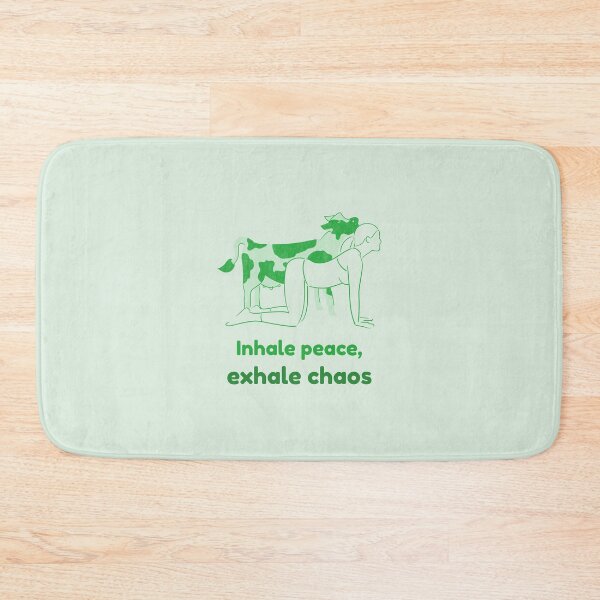 Item preview, Cow Yoga Pose Bitilasana – Inhale Peace Exhale Chaos Mindful Breathing Yoga Design designed and sold by WellspringXflow.