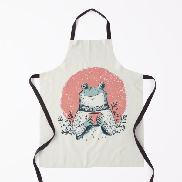 Item preview, Frog holding a cup in a simple scene designed and sold by anytka.