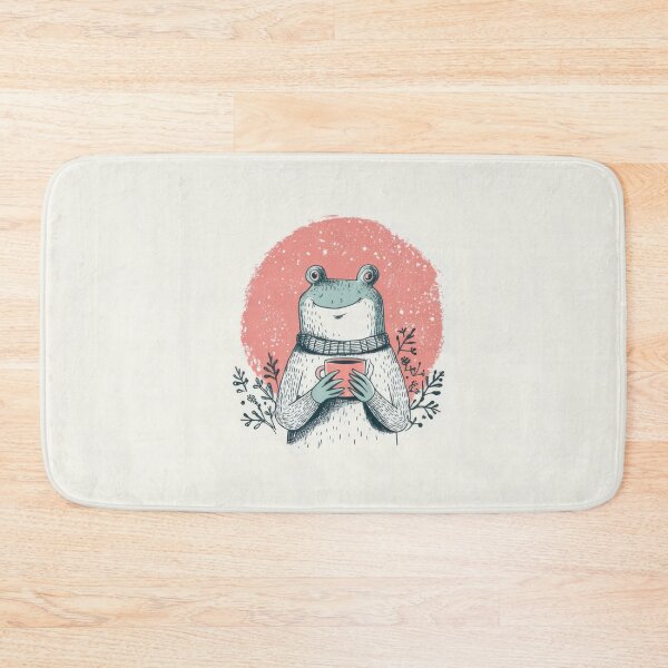Item preview, Frog holding a cup in a simple scene designed and sold by anytka.