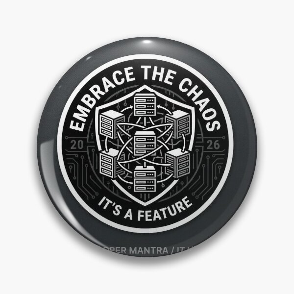 Item preview, Embrace The Chaos 2026 - Server Network Developer Badge designed and sold by Petringo.