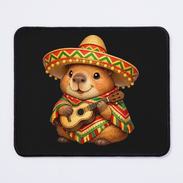 Item preview, Mexican Capybara Sombrero Guitar Cinco De Mayo Fiesta designed and sold by GrumpySableye.