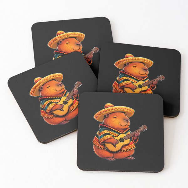 Item preview, Capybara Mariachi Guitar Musician designed and sold by GrumpySableye.