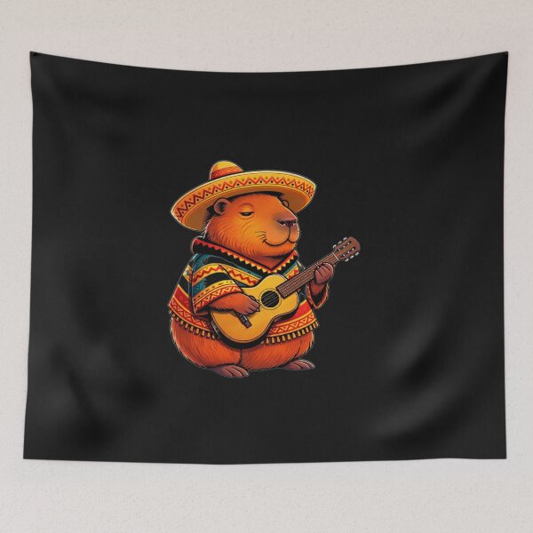 Item preview, Capybara Mariachi Guitar Musician designed and sold by GrumpySableye.