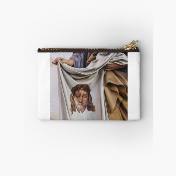 Item preview, Religious Statue Holding the Veil of Veronica With Jesus' Face and Crown of Thorns designed and sold by Nmallia.