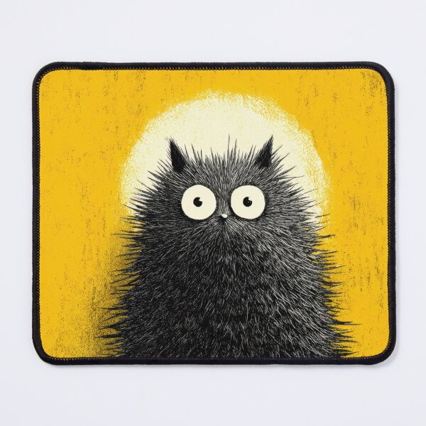Item preview, Cute black cat with big eyes sits designed and sold by anytka.