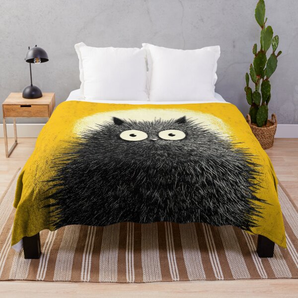 Item preview, Cute black cat with big eyes sits designed and sold by anytka.