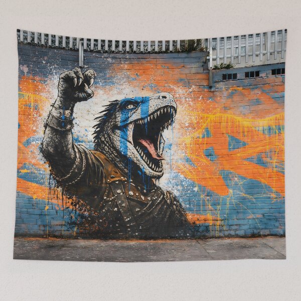 Item preview, Scottish Freedom Dinosaur Graffiti Art | William Wallace Inspired Street Art T-Rex designed and sold by SceneTwister.