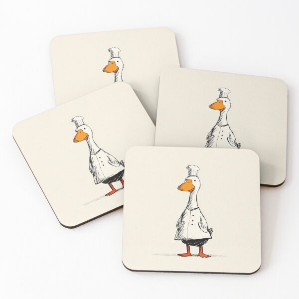 Item preview, Cartoon duck in a chef outfit stands designed and sold by anytka.