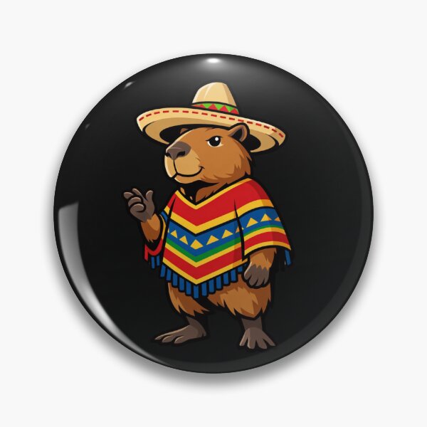 Item preview, Capybara Mexican Sombrero Poncho Fiesta Animal Lover designed and sold by GrumpySableye.