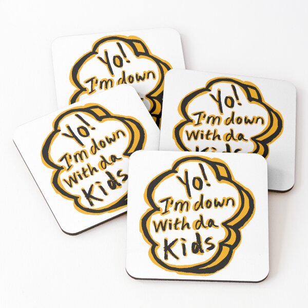 Item preview, YO!  I'm down with da Kids – Funny Orange Typographic Slogan Design designed and sold by Fabulosa Designs.