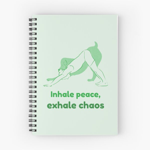 Item preview, Downward Dog Yoga Pose Adho Mukha Svanasana – Inhale Peace Exhale Chaos Mindful Yoga Design designed and sold by WellspringXflow.