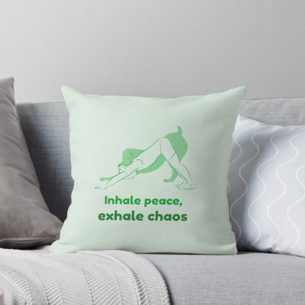 Item preview, Downward Dog Yoga Pose Adho Mukha Svanasana – Inhale Peace Exhale Chaos Mindful Yoga Design designed and sold by WellspringXflow.
