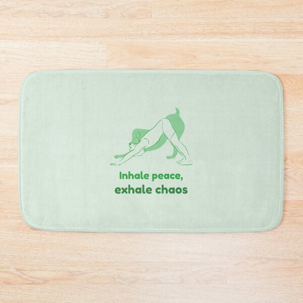 Item preview, Downward Dog Yoga Pose Adho Mukha Svanasana – Inhale Peace Exhale Chaos Mindful Yoga Design designed and sold by WellspringXflow.
