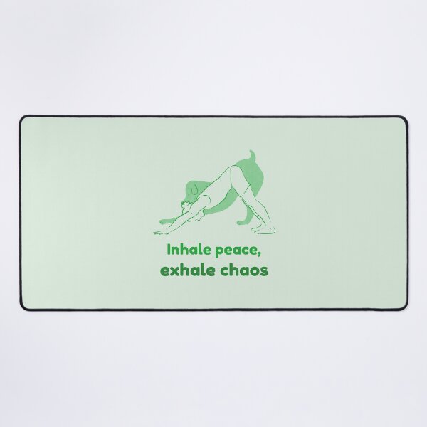 Item preview, Downward Dog Yoga Pose Adho Mukha Svanasana – Inhale Peace Exhale Chaos Mindful Yoga Design designed and sold by WellspringXflow.