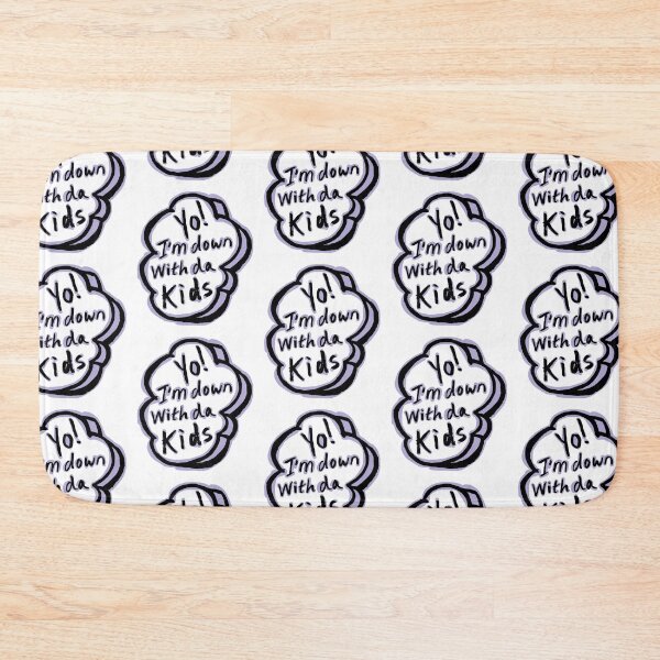 Item preview, YO!  I'm down with da Kids – Funny Purple Typographic Slogan Design designed and sold by Fabulosa Designs.