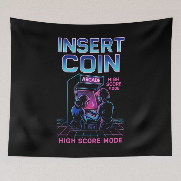 Item preview, Insert Coin Retro Arcade "High Score Mode" Gamer Design. designed and sold by The-T-In-Retro.