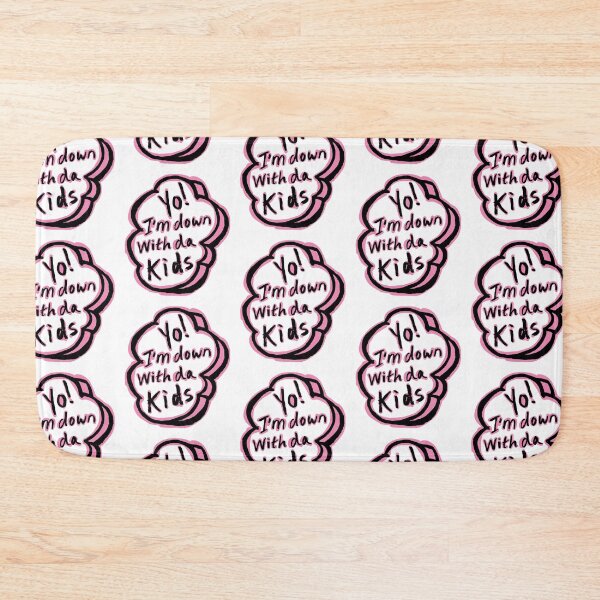 Item preview, YO!  I'm down with da Kids – Funny Pink Typographic Slogan Design designed and sold by Fabulosa Designs.