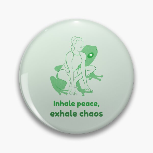 Item preview, Frog Yoga Pose Mandukasana – Inhale Peace Exhale Chaos Mindful Breathing Yoga Design designed and sold by WellspringXflow.