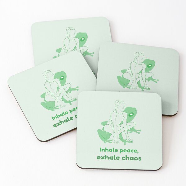 Item preview, Frog Yoga Pose Mandukasana – Inhale Peace Exhale Chaos Mindful Breathing Yoga Design designed and sold by WellspringXflow.