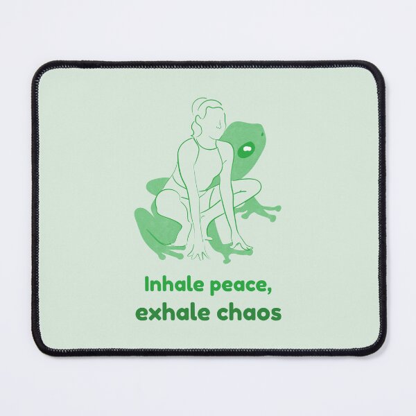 Item preview, Frog Yoga Pose Mandukasana – Inhale Peace Exhale Chaos Mindful Breathing Yoga Design designed and sold by WellspringXflow.