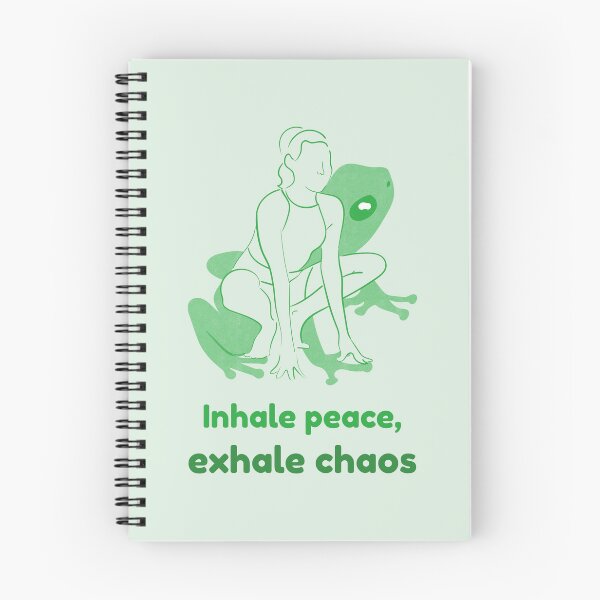 Item preview, Frog Yoga Pose Mandukasana – Inhale Peace Exhale Chaos Mindful Breathing Yoga Design designed and sold by WellspringXflow.
