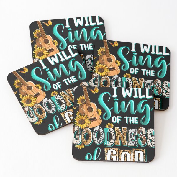 Item preview, Christian Floral Guitar I Will Sing of The Goodness of God designed and sold by SethHHoward.