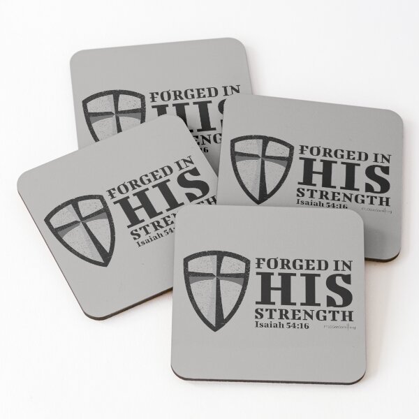 Item preview, Christian Strength Shirt, Forged in His Strength, Christian Shield, Isaiah 54 17, No Weapon Forged Against You, God Will Protect You designed and sold by FTLOG.