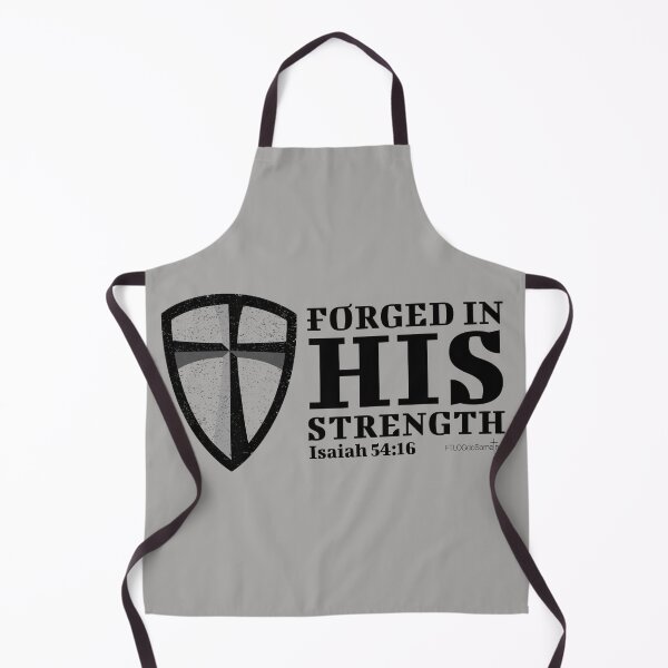 Item preview, Christian Strength Shirt, Forged in His Strength, Christian Shield, Isaiah 54 17, No Weapon Forged Against You, God Will Protect You designed and sold by FTLOG.