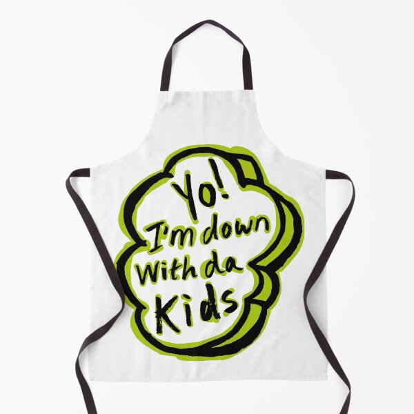 Item preview, YO! I'm down with da Kids – Funny Green Typographic Slogan Design designed and sold by Fabulosa Designs.