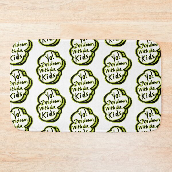 Item preview, YO!  I'm down with da Kids – Funny Green Typographic Slogan Design designed and sold by Fabulosa Designs.