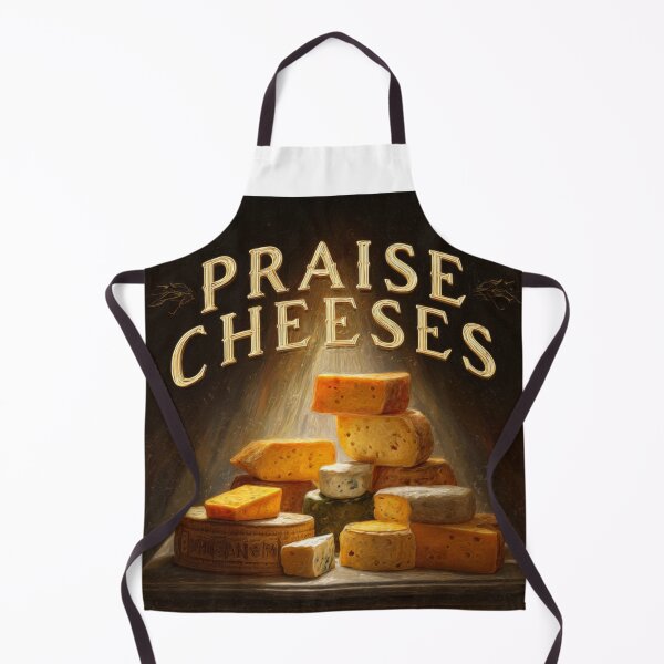 Item preview, Praise Cheeses Funny Cheese Lover Art Print designed and sold by VocalThreads.