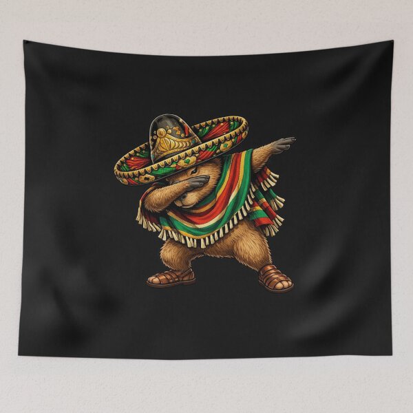 Item preview, Cinco De Mayo Groundhog Mexican Sombrero Serape Dab Fiesta designed and sold by GrumpySableye.