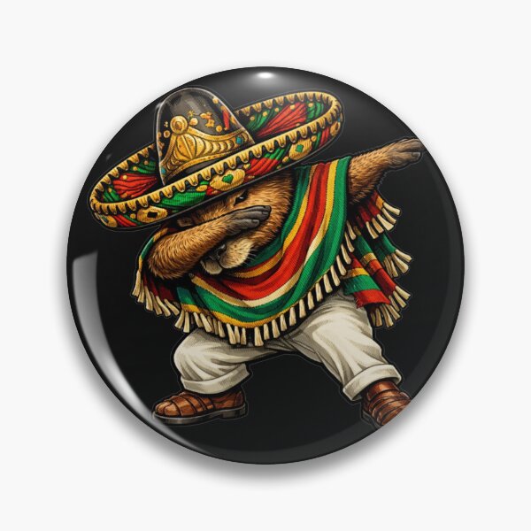Item preview, Dabbing Beaver Mexican Sombrero Poncho Cinco De Mayo Fiesta Funny designed and sold by GrumpySableye.
