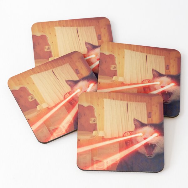 Item preview, Collage Art Cat Shooting Lasers  designed and sold by Cat Haven & Rescue .