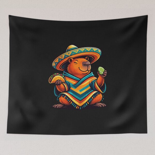 Item preview, Capybara Mexican Fiesta Taco Sombrero designed and sold by GrumpySableye.