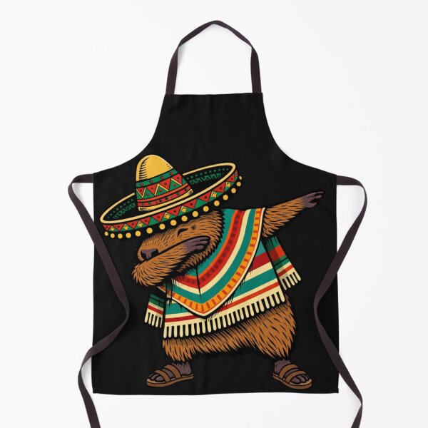 Item preview, Dabbing Capybara Mexican Fiesta Sombrero Serape Lover designed and sold by GrumpySableye.