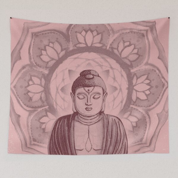 Item preview, Buddha Padma Watercolor - Rose + Wine designed and sold by Irene Estelle.