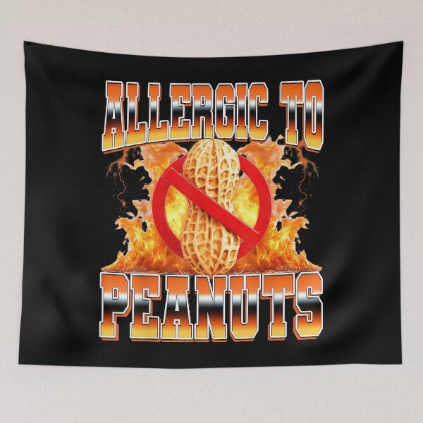 Item preview, Allergic to P.e.a.n.u.t.s Peanut Allergy Awareness 90s Bootleg designed and sold by PaulTSchafer.