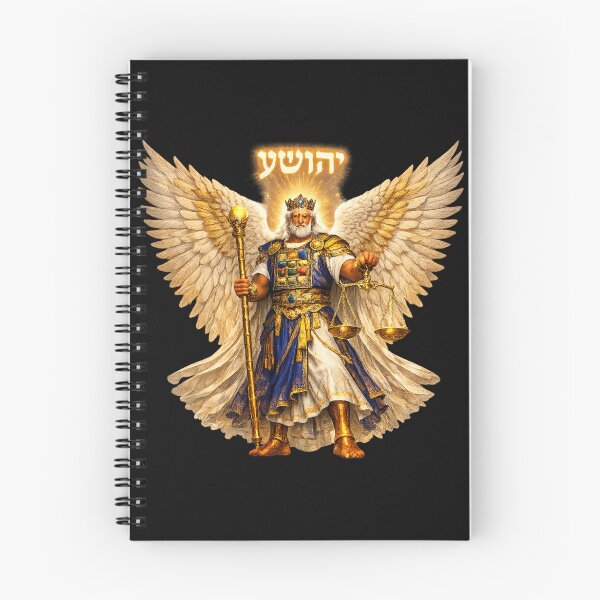 Item preview, Jesus Yehōshua & Michael the Archangel – Divine Warrior Angel Art | Sacred Hebrew Angel Wings Artwork designed and sold by Emoji Emblems.