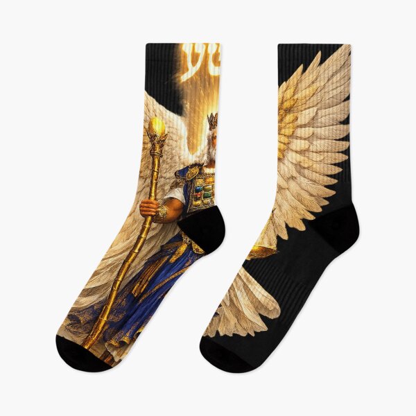 Item preview, Jesus Yehōshua & Michael the Archangel – Divine Warrior Angel Art | Sacred Hebrew Angel Wings Artwork designed and sold by Emoji Emblems.
