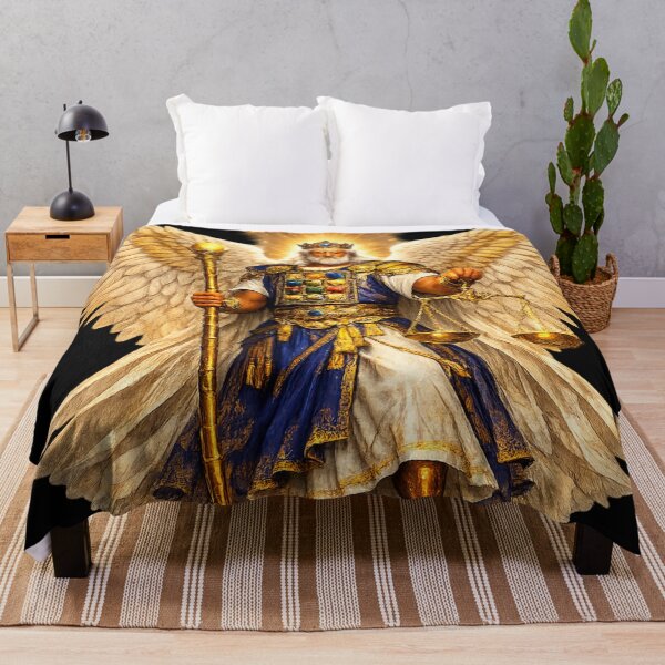 Item preview, Jesus Yehōshua & Michael the Archangel – Divine Warrior Angel Art | Sacred Hebrew Angel Wings Artwork designed and sold by Emoji Emblems.