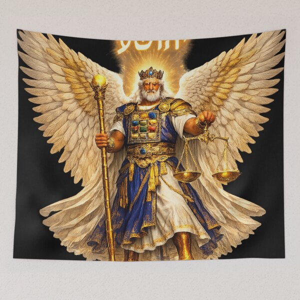 Item preview, Jesus Yehōshua & Michael the Archangel – Divine Warrior Angel Art | Sacred Hebrew Angel Wings Artwork designed and sold by Emoji Emblems.