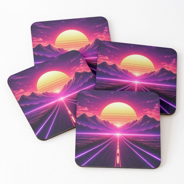 Item preview, Neon Horizon – Retro Synthwave Sunset Poster designed and sold by ApGraphicDesigns.