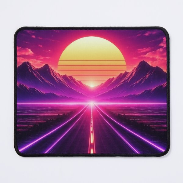 Item preview, Neon Horizon – Retro Synthwave Sunset Poster designed and sold by ApGraphicDesigns.