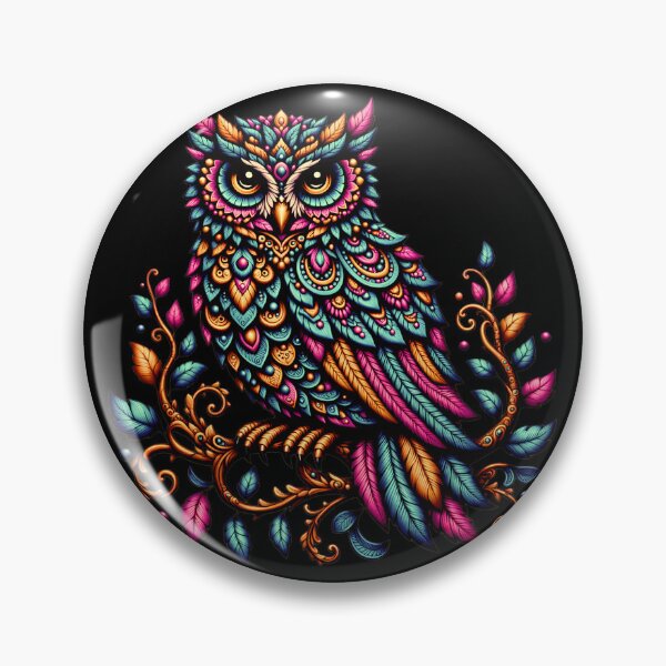 Item preview, Colorful Mandala Owl – Boho Ornamental Owl Art, Vibrant Folk Bird Illustration designed and sold by ArcticFoxStudio.