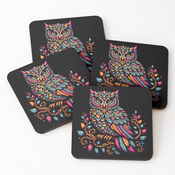 Item preview, Colorful Mandala Owl – Boho Ornamental Owl Art, Vibrant Folk Bird Illustration designed and sold by ArcticFoxStudio.