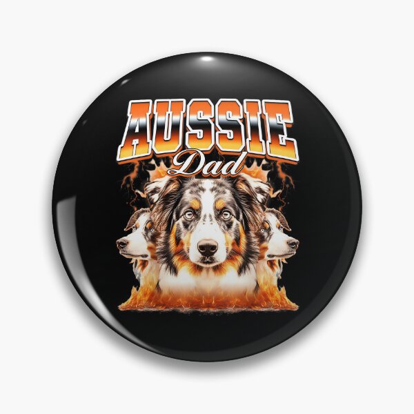 Item preview, Aussie Dad Australian Shepherd Dog Father's Day 90s Bootleg designed and sold by PaulTSchafer.
