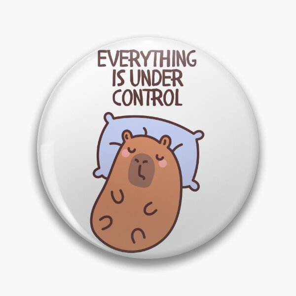 Item preview, Everything Is Under Control Sleeping Capybara designed and sold by SilverOutlining.
