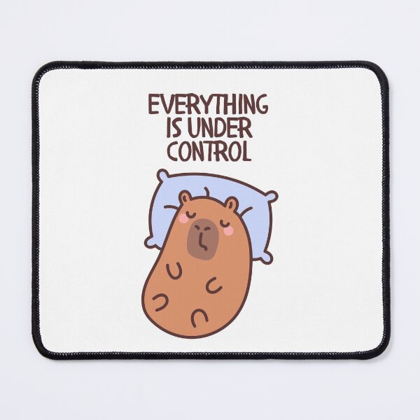 Item preview, Everything Is Under Control Sleeping Capybara designed and sold by SilverOutlining.
